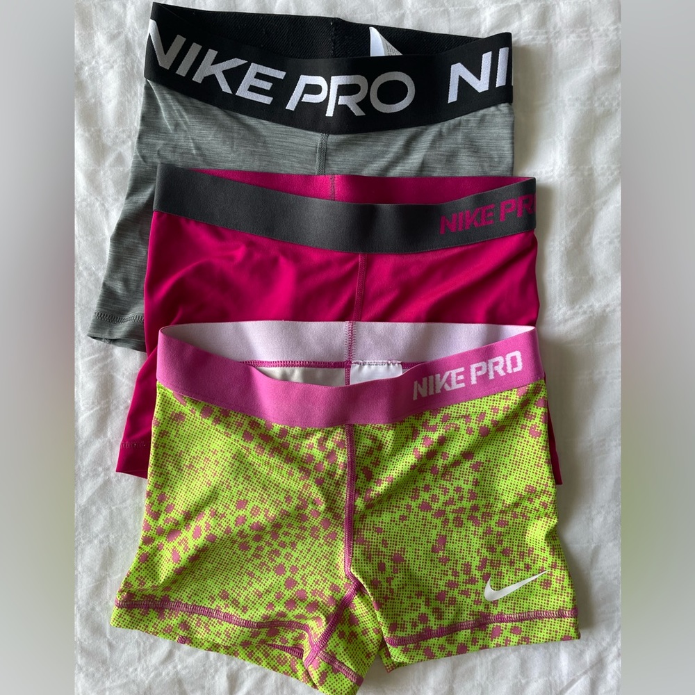 Nike pro shorts 3” inseam bunch of 3
